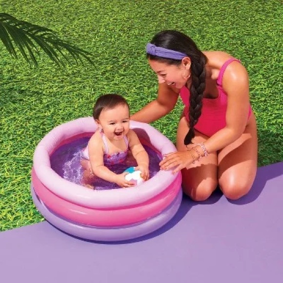 Sun Squad Pink Inflatable Mini Pool - Picture 3 of 3